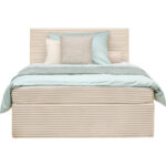 BED MET MATRAS x, hout, wit textiel thumbnail 6
