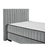 BED MET MATRAS 120 cm x 200 cm, textiel, materiaal hout antraciet thumbnail 5