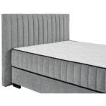 BED MET MATRAS 140 cm x 200 cm, textiel, materiaal hout antraciet thumbnail 4