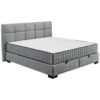 BED MET MATRAS 160 cm x 200 cm, textiel, materiaal hout antraciet