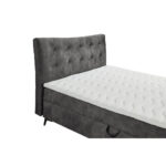 BED MET MATRAS 180 cm x 200 cm, houtmateriaal, textiel antraciet thumbnail 5