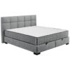 BED MET MATRAS 180 cm x 200 cm, textiel, materiaal hout antraciet
