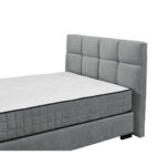 BED MET MATRAS 140 cm x 200 cm, textiel, materiaal hout antraciet thumbnail 7