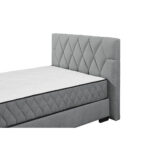 BED MET MATRAS 140 cm x 200 cm, textiel, materiaal hout antraciet thumbnail 7