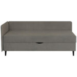 BED MET MATRAS 90 cm x 200 cm, grafietkleurig textiel thumbnail 5