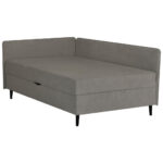 BED MET MATRAS 90 cm x 200 cm, grafietkleurig textiel thumbnail 6