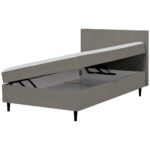BED MET MATRAS 120 cm x 200 cm, grafietkleurig textiel thumbnail 3