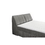 BED MET MATRAS 180 cm x 200 cm, textiel, houtmateriaal grafietkleur thumbnail 3