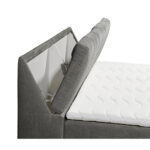 BED MET MATRAS 180 cm x 200 cm, textiel, houtmateriaal grafietkleur thumbnail 4