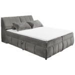 BED MET MATRAS 180 cm x 200 cm, textiel, houtmateriaal grafietkleur thumbnail 7