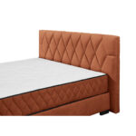BED MET MATRAS 180 cm x 200 cm, textiel, cognackleurig houtmateriaal thumbnail 3