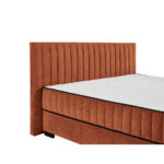 BED MET MATRAS 180 cm x 200 cm, textiel, cognackleurig houtmateriaal thumbnail 6