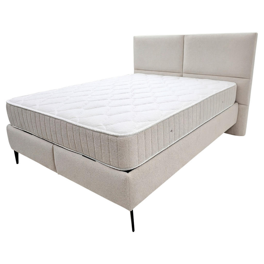 BEDDEN MET MATRAS x , hout, wit metaal