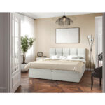 BED MET MATRAS 140 cm x 200 cm, hout, textiel, houtmateriaal wit thumbnail 1