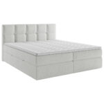 BED MET MATRAS 140 cm x 200 cm, hout, textiel, houtmateriaal wit thumbnail 7