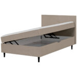 BED MET MATRAS 120 cm x 200 cm, wit textiel thumbnail 4