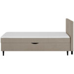 BED MET MATRAS 120 cm x 200 cm, wit textiel thumbnail 6
