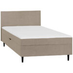BED MET MATRAS 120 cm x 200 cm, wit textiel thumbnail 7