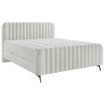 BED MET MATRAS 180 cm x 200 cm, hout, textiel, houten materiaal wit thumbnail 7