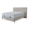 BED MET MATRAS 180 cm x 200 cm, metaal, textiel, houtmateriaal wit