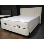 BED MET MATRAS 180 cm x 200 cm, metaal, textiel, houtmateriaal wit thumbnail 2