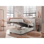 BED MET MATRAS 120 cm x 200 cm, textiel, houtmateriaal wit thumbnail 7