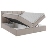 BED MET MATRAS 140 cm x 200 cm, hout, textiel, houten materiaal wit thumbnail 4