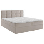 BED MET MATRAS 140 cm x 200 cm, hout, textiel, houten materiaal wit thumbnail 6