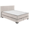 BED MET MATRAS 160 cm x 200 cm, textiel, houtmateriaal wit