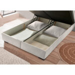 BED MET MATRAS 160 cm x 200 cm, textiel, houtmateriaal wit thumbnail 6