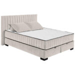 BED MET MATRAS 160 cm x 200 cm, textiel, houtmateriaal wit thumbnail 7