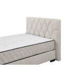 BED MET MATRAS 140 cm x 200 cm, textiel, houtmateriaal wit thumbnail 7