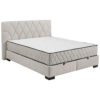 BED MET MATRAS 160 cm x 200 cm, houten materiaal, wit textiel