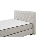 BED MET MATRAS 160 cm x 200 cm, houten materiaal, wit textiel thumbnail 6
