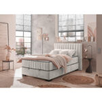 BED MET MATRAS 120 cm x 200 cm, textiel, houtmateriaal wit thumbnail 2