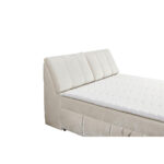 BED MET MATRAS 180 cm x 200 cm, houten materiaal, wit textiel thumbnail 6