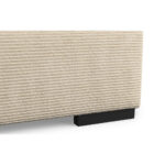 BED MET MATRAS 160 cm x 200 cm, hout, crèmekleurig textiel thumbnail 4