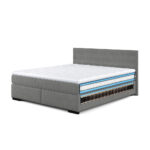 BED MET MATRAS 160 cm x 200 cm, hout, crèmekleurig textiel thumbnail 6