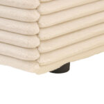 BED MET MATRAS 100 cm x 200 cm, hout, wit textiel thumbnail 7