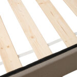 BED MET MATRAS 200 cm x 200 cm, bruin textiel thumbnail 7