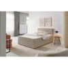 BED MET MATRAS 120 cm x 200 cm, gebakken textiel