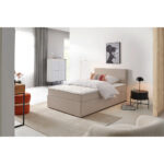 BED MET MATRAS 120 cm x 200 cm, gebakken textiel thumbnail 1