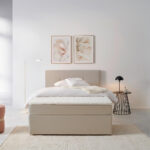 BED MET MATRAS 120 cm x 200 cm, gebakken textiel thumbnail 6