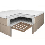 BED MET MATRAS 120 cm x 200 cm, gebakken textiel thumbnail 3