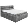 BED MET MATRAS 180 cm x 200 cm, grijs textiel