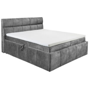 BED MET MATRAS 180 cm x 200 cm, grijs textiel