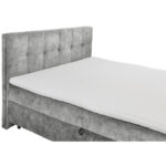 BED MET MATRAS 160 cm x 200 cm, textiel, materiaal hout grijs thumbnail 6