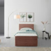 BED MET MATRAS 100 cm x 200 cm, hout, textiel antiekroze