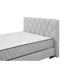 BED MET MATRAS 160 cm x 200 cm, textiel, materiaal hout lichtgrijs thumbnail 7