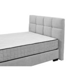 BED MET MATRAS 140 cm x 200 cm, textiel, materiaal hout lichtgrijs thumbnail 7